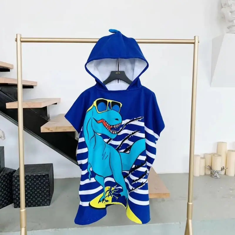 Towel Poncho Kids Cartoon