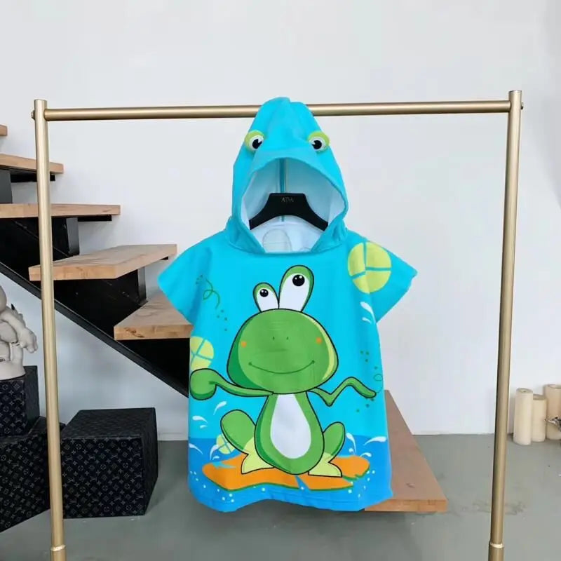 Towel Poncho Kids Cartoon