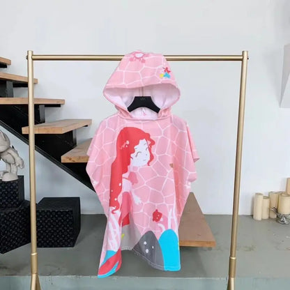 Towel Poncho Kids Cartoon
