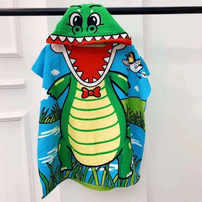 Towel Poncho Kids Cartoon