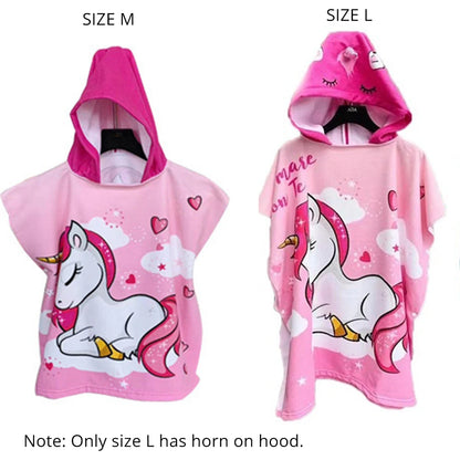 Towel Poncho Kids Cartoon