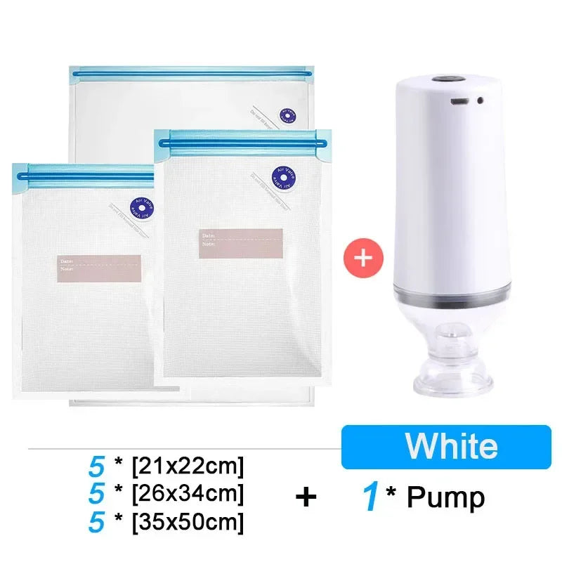 Reusable Vacuum Food Storage Bags Set
