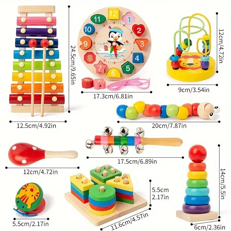 9-in-1 Montessori Wooden Toys