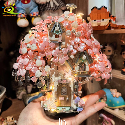 Discoloration Cherry Blossom MOC Flower Pink Tree House