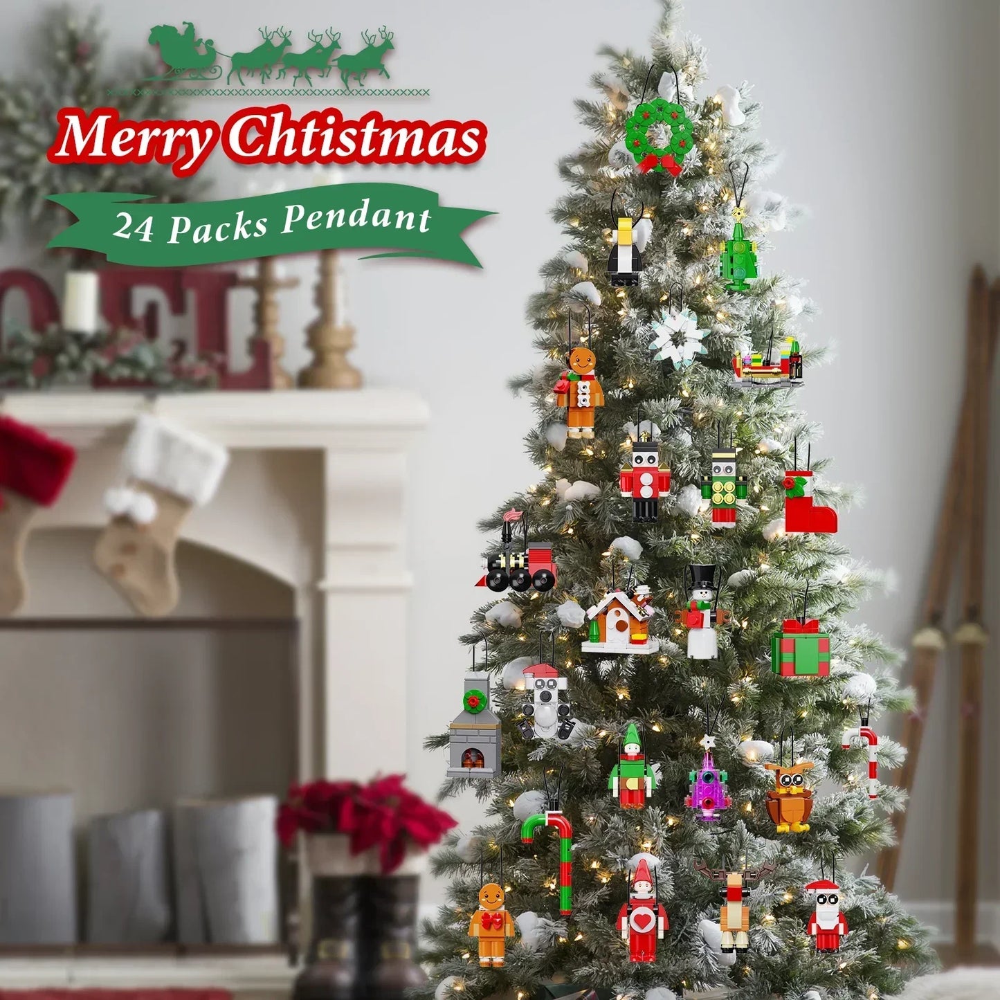 Tree Hanging Decorations Building Blocks