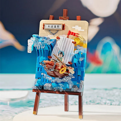 Drawing Puzzle Model Building Blocks