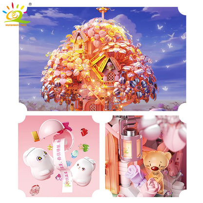 Discoloration Cherry Blossom MOC Flower Pink Tree House