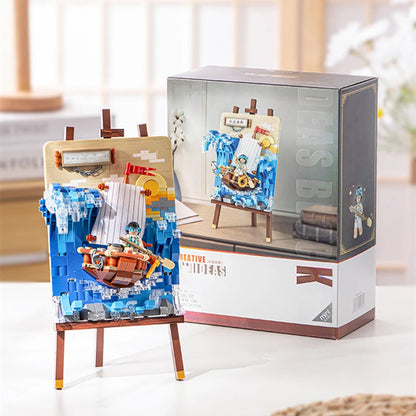 Drawing Puzzle Model Building Blocks
