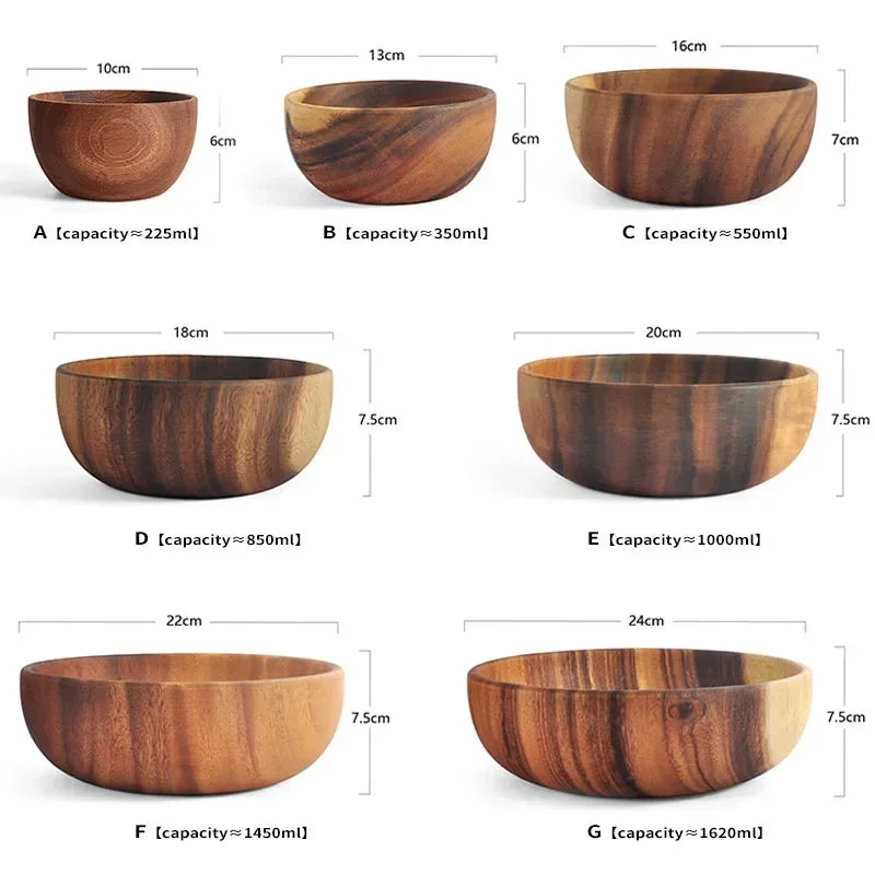 Acacia Wooden Salad Bowl