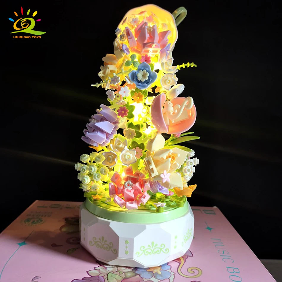 Romantic Flower Lighting Music Box