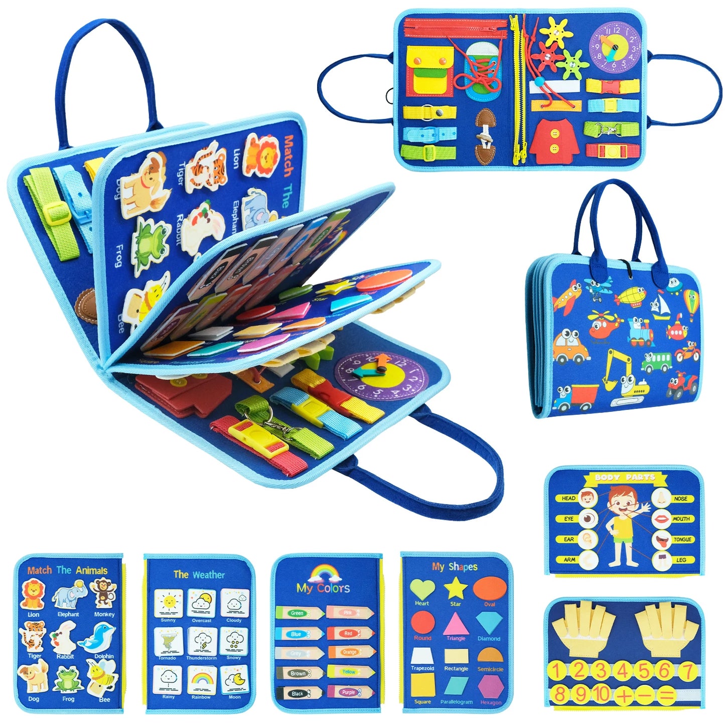 25-in-1 Montessori Sensory Busy Board for Toddlers
