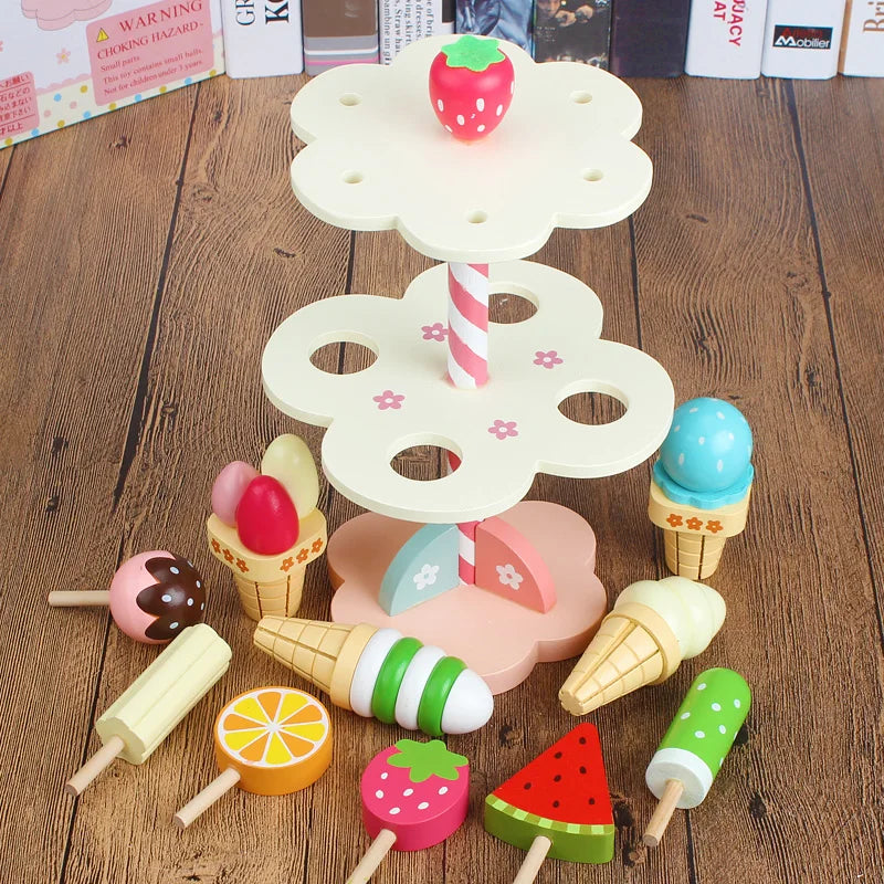 Kids Wooden Food Play Set